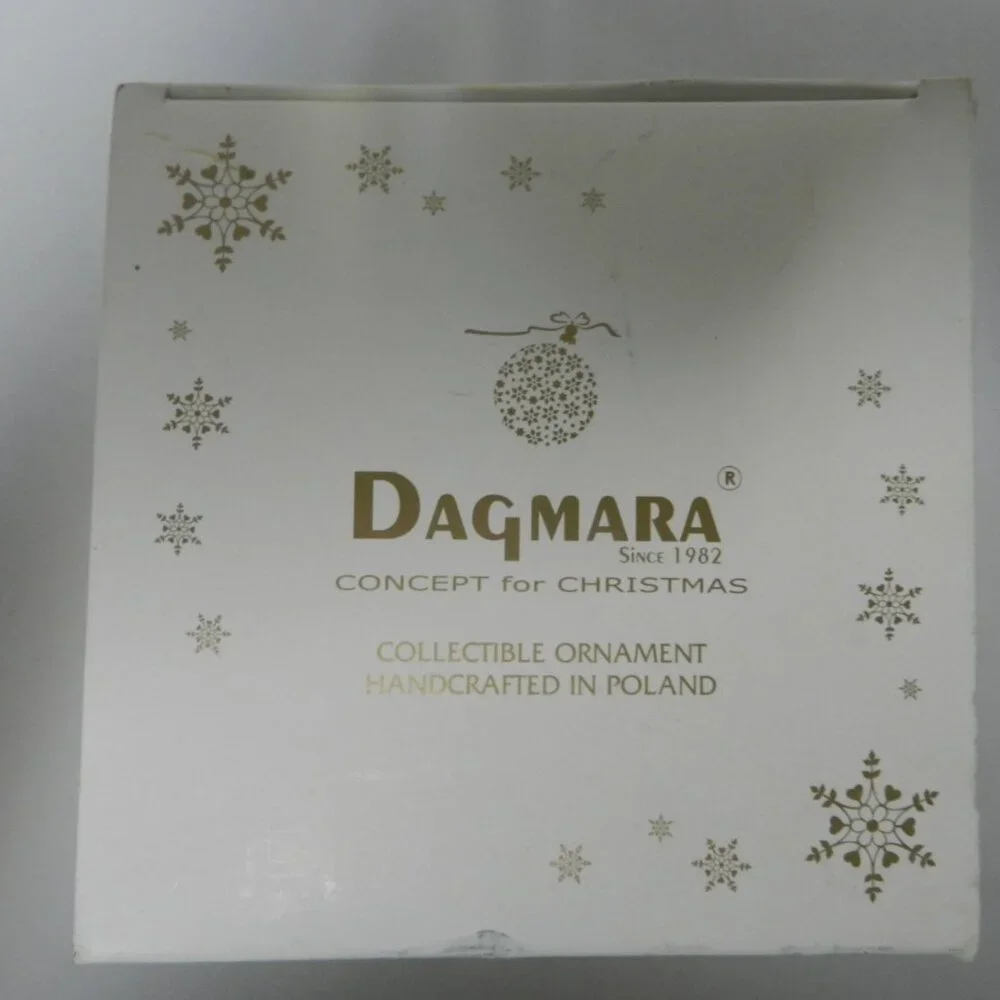 Dagmara Poland Handmade Christmas Ornament large ball sequin blown glass NEW NIB
